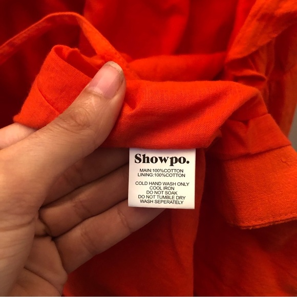 SHOWPO Aganda Strappy Frill Detail Wrap Mini Dress in Oxy Fire. (Size 14) - Picture 15 of 15
